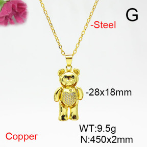 Fashion Copper Necklace  F6N405441bhva-L017