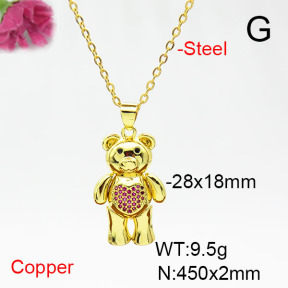 Fashion Copper Necklace  F6N405442bhva-L017