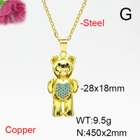 Fashion Copper Necklace  F6N405443bhva-L017