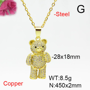 Fashion Copper Necklace  F6N405445bhva-L017