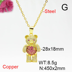 Fashion Copper Necklace  F6N405446bhva-L017