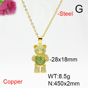 Fashion Copper Necklace  F6N405447bhva-L017