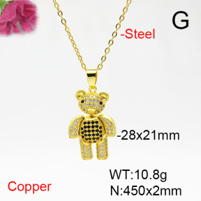 Fashion Copper Necklace  F6N405450bbov-L017