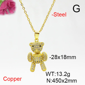 Fashion Copper Necklace  F6N405452vbnb-L017
