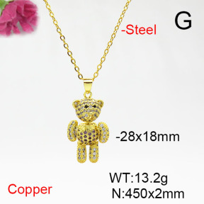 Fashion Copper Necklace  F6N405455bbov-L017