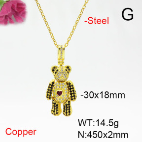 Fashion Copper Necklace  F6N405456bhva-L017