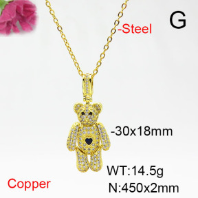 Fashion Copper Necklace  F6N405457bbov-L017