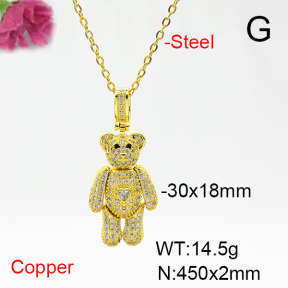 Fashion Copper Necklace  F6N405459bhva-L017