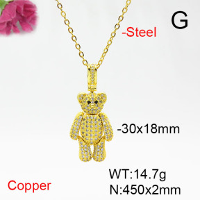 Fashion Copper Necklace  F6N405464bbov-L017