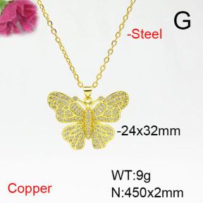 Fashion Copper Necklace  F6N405465ablb-L017