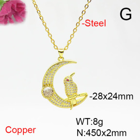 Fashion Copper Necklace  F6N405466ablb-L017