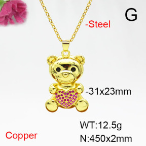 Fashion Copper Necklace  F6N405468ablb-L017