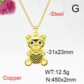 Fashion Copper Necklace  F6N405469ablb-L017