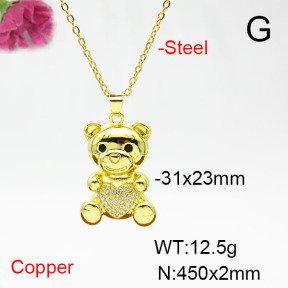 Fashion Copper Necklace  F6N405470ablb-L017