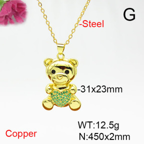 Fashion Copper Necklace  F6N405471ablb-L017