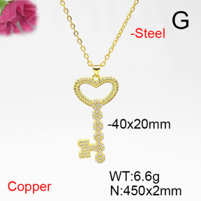Fashion Copper Necklace  F6N405473vbmb-L017