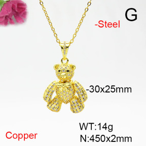 Fashion Copper Necklace  F6N405474bhva-L017