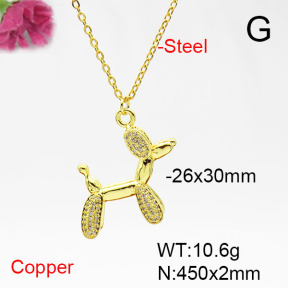 Fashion Copper Necklace  F6N405476vbnb-L017