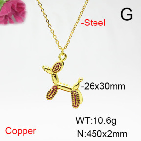 Fashion Copper Necklace  F6N405477vbnb-L017