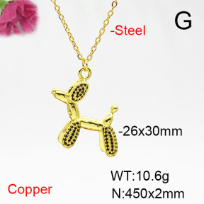 Fashion Copper Necklace  F6N405479vbnb-L017