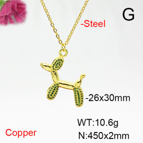 Fashion Copper Necklace  F6N405480vbnb-L017