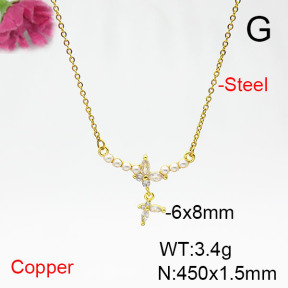 Fashion Copper Necklace  F6N405481baka-L017