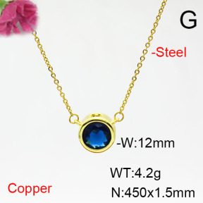 Fashion Copper Necklace  F6N405483vail-L017