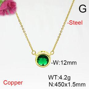 Fashion Copper Necklace  F6N405484vail-L017