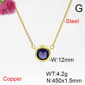 Fashion Copper Necklace  F6N405487vail-L017