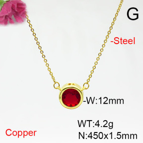 Fashion Copper Necklace  F6N405488vail-L017