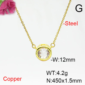 Fashion Copper Necklace  F6N405489vail-L017