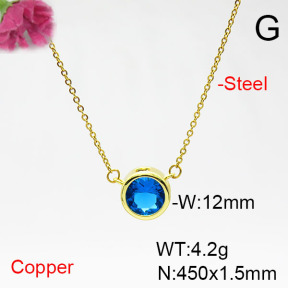 Fashion Copper Necklace  F6N405490vail-L017