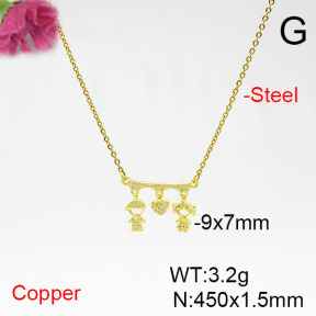 Fashion Copper Necklace  F6N405492ablb-L017