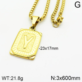 Stainless Steel Necklace  2N2002327vbll-452