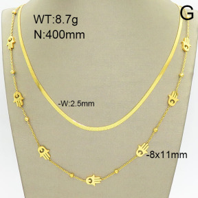 Stainless Steel Necklace  2N2002368ahjb-669