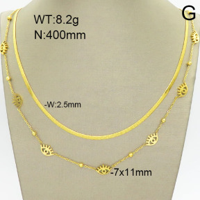 Stainless Steel Necklace  2N2002370ahjb-669