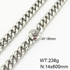Stainless Steel Necklace  2N2002296bkab-237