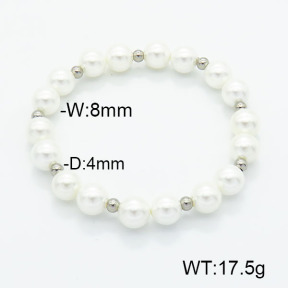 Stainless Steel Bracelet  Shell Beads  6B3001948vbnl-908