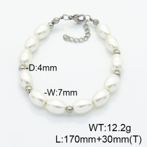Stainless Steel Bracelet  Shell Beads  6B3001950abol-908