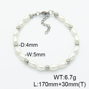 Stainless Steel Bracelet  Shell Beads  6B3001952abol-908