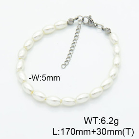 Stainless Steel Bracelet  Shell Beads  6B3001954abol-908