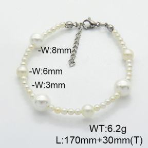 Stainless Steel Bracelet  Shell Beads  6B3001956abol-908