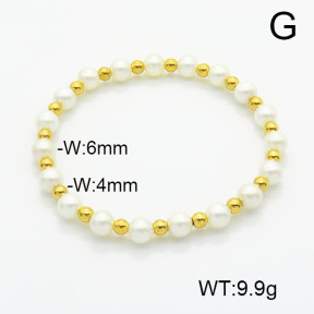 Stainless Steel Bracelet  Shell Beads  6B3001957bbov-908