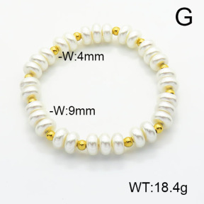 Stainless Steel Bracelet  Shell Beads  6B3001963bhva-908