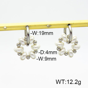 Stainless Steel Earrings  Shell Beads  6E3002498vbpb-908