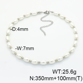 Stainless Steel Necklace  Shell Beads  6N3001500vhov-908