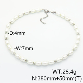Stainless Steel Necklace  Shell Beads  6N3001502ahpv-908