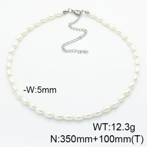 Stainless Steel Necklace  Shell Beads  6N3001510vhol-908