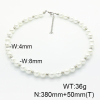 Stainless Steel Necklace  Shell Beads  6N3001514vhmv-908