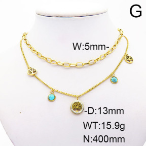 Stainless Steel Necklace  6N4003869bvpl-388